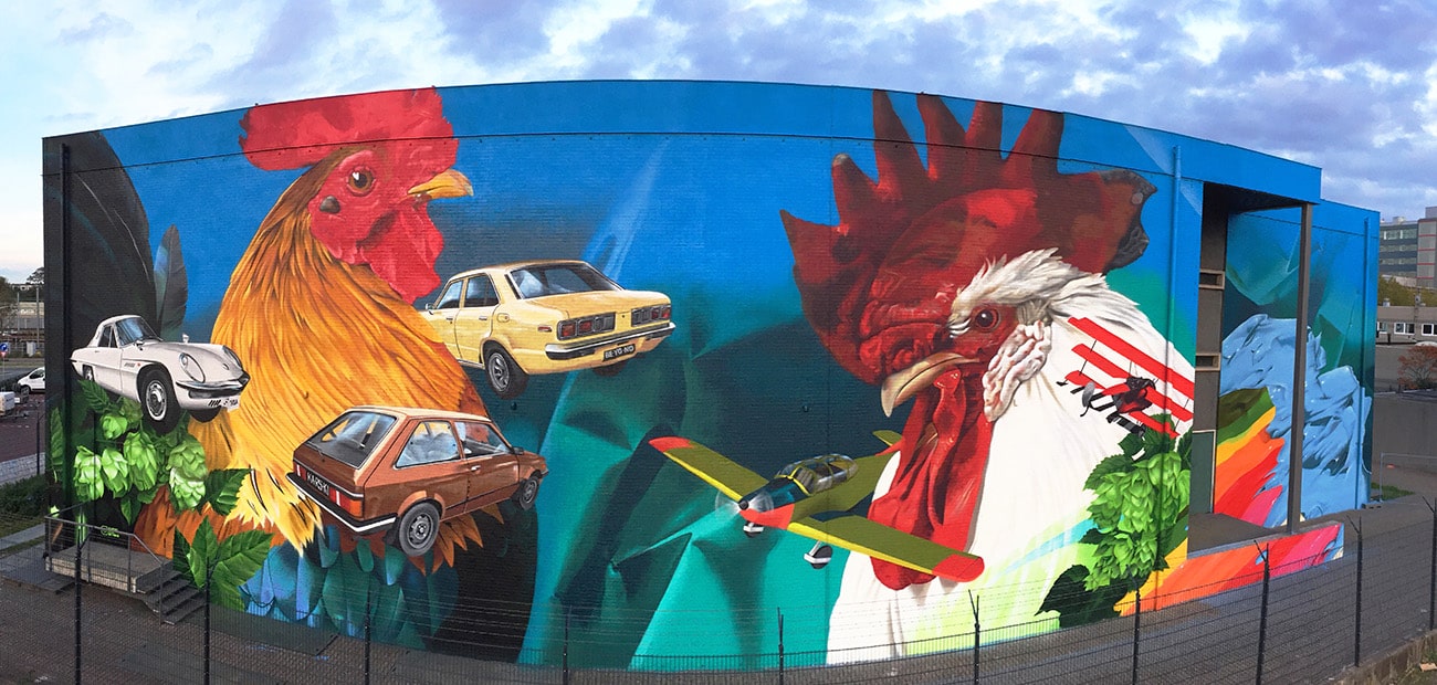 Muurschildering Binckhorst graffiti art