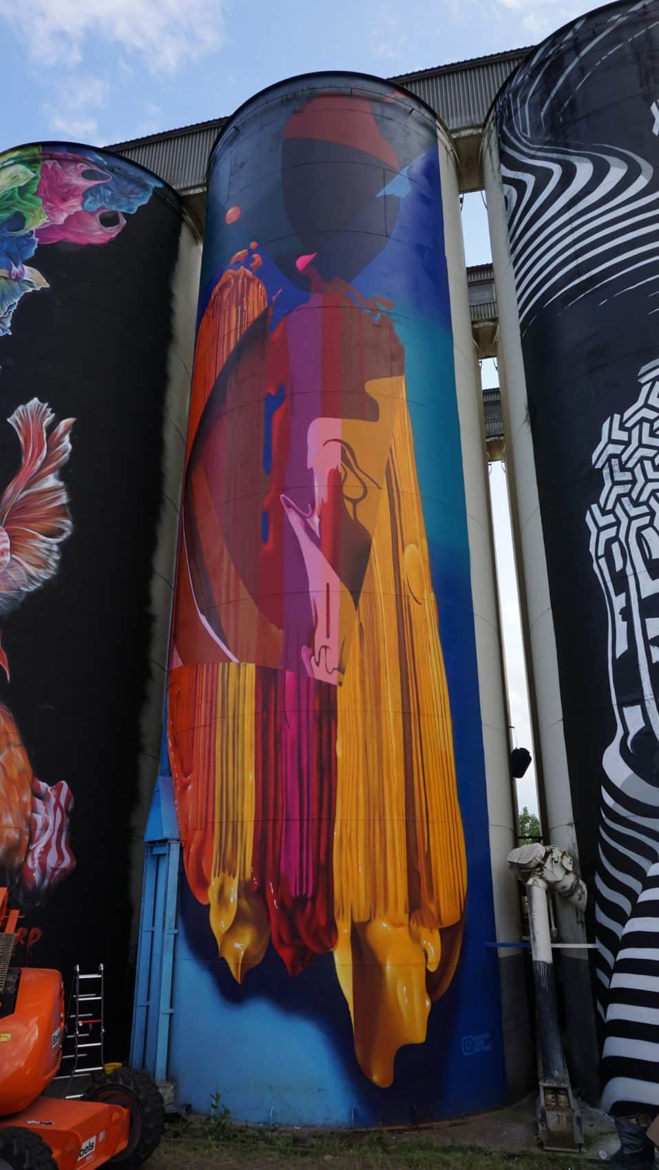 festival decoration silo graffiti