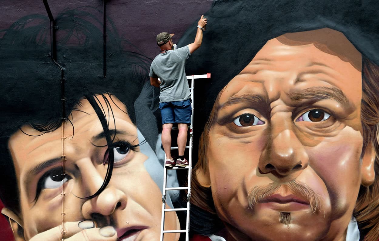 Muurschildering Herman Brood Amsterdam