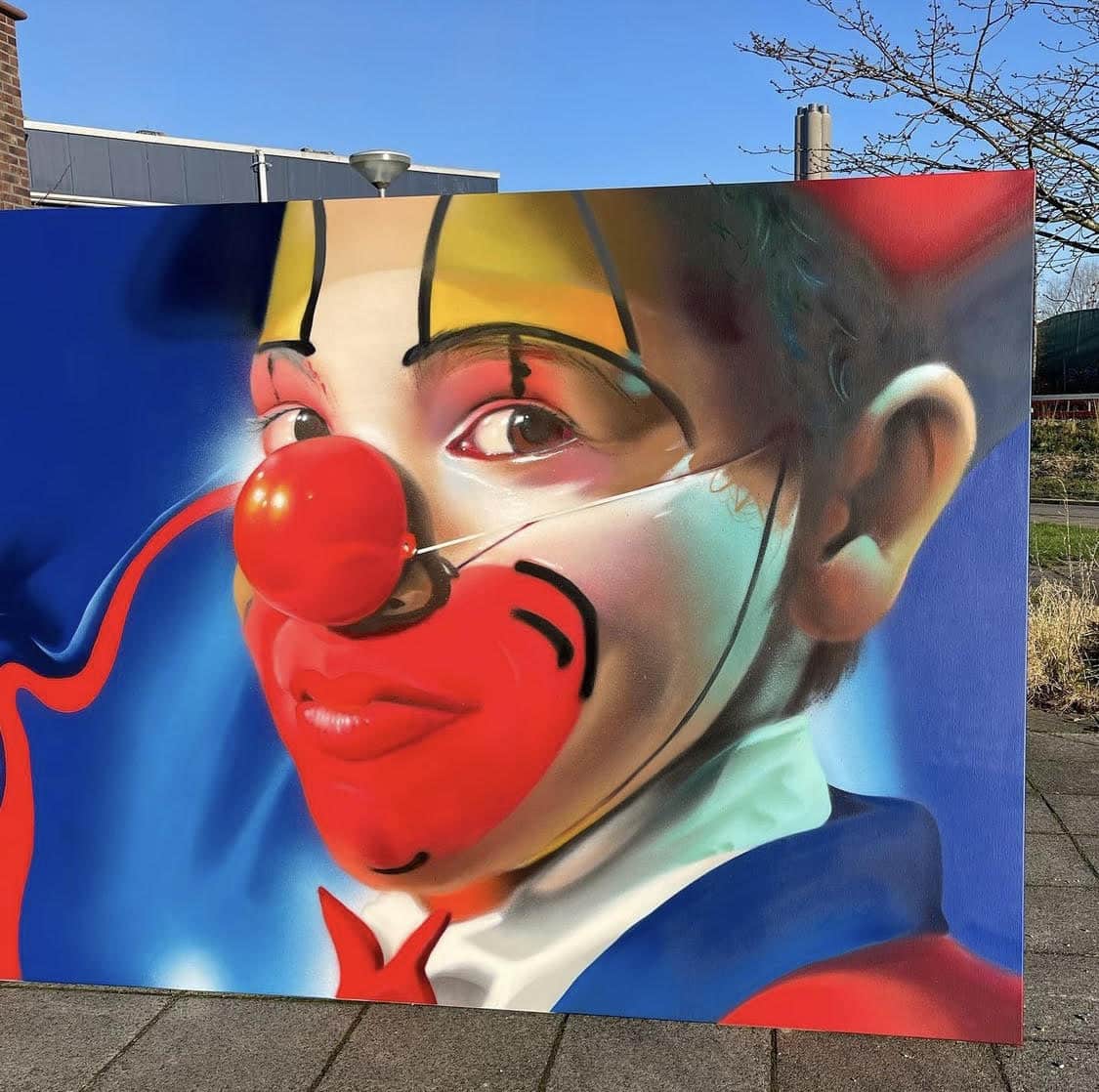 graffiti portret karski