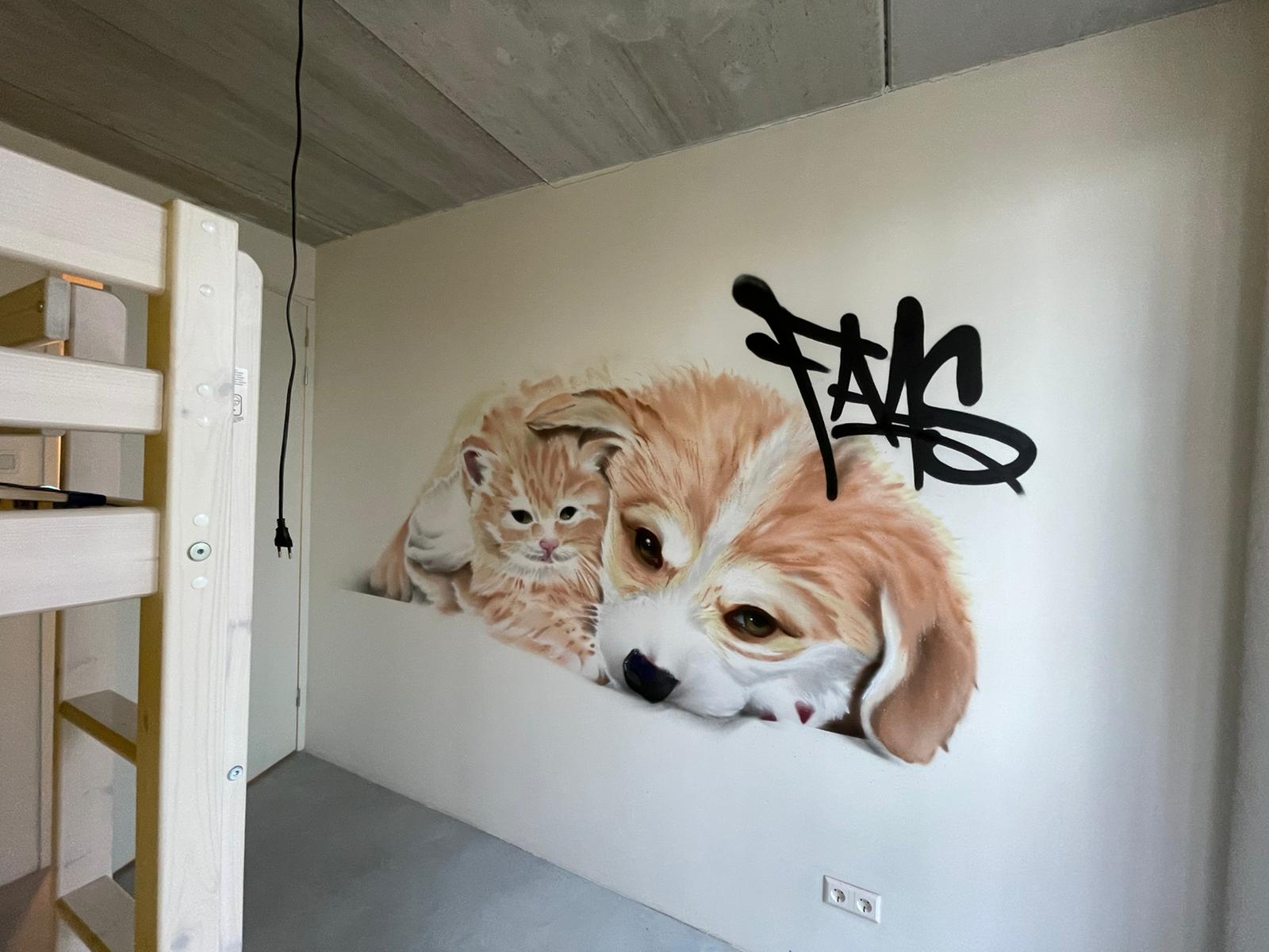 Graffiti kinderkamer MooieMuur