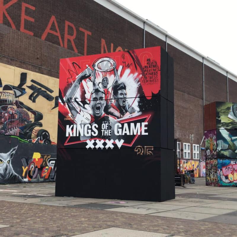 ajax graffiti muurschildering amsterdam